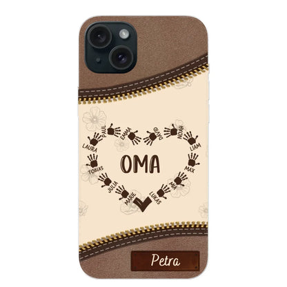 Favoriete Hart Leren Look - Gepersonaliseerde Telefoonhoes 