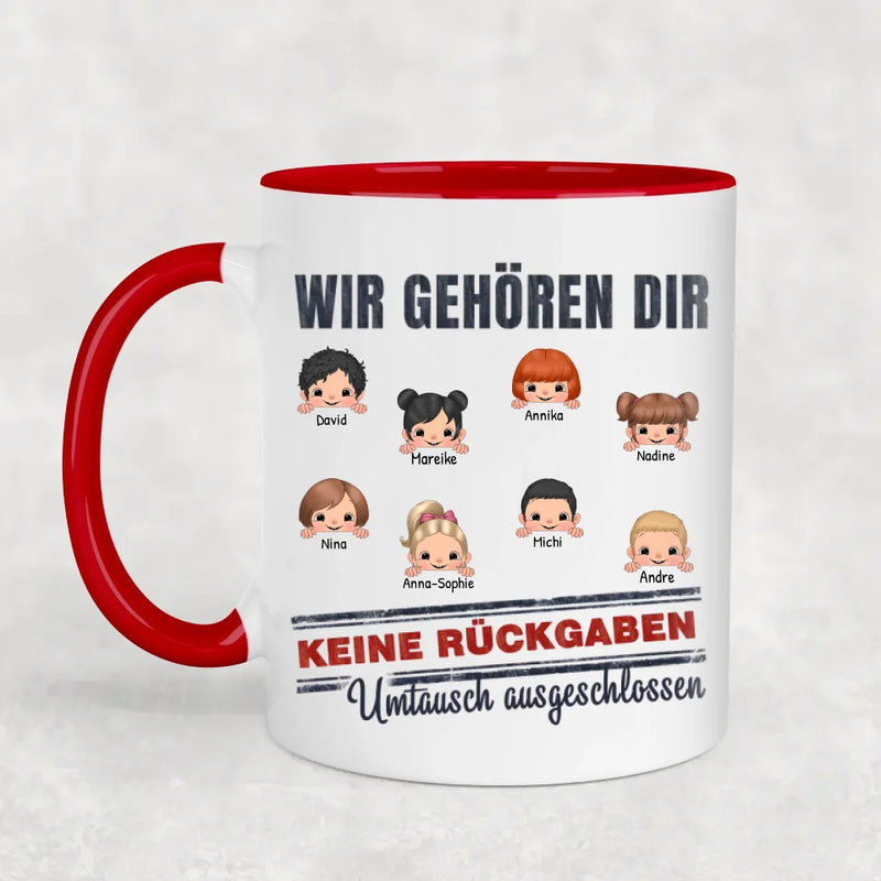 Wir gehören dir - Personalisierte Tasse