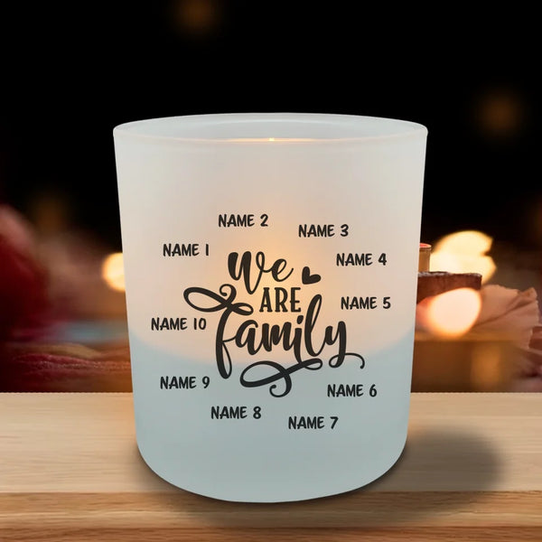 We are family - Personalisiertes Teelicht