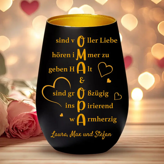 Oma en opa luisteren altijd - Gepersonaliseerde lantaarn 