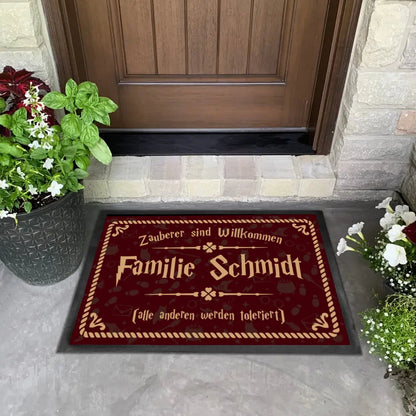 Zauberer sind willkommen - Personalisierte Fußmatte