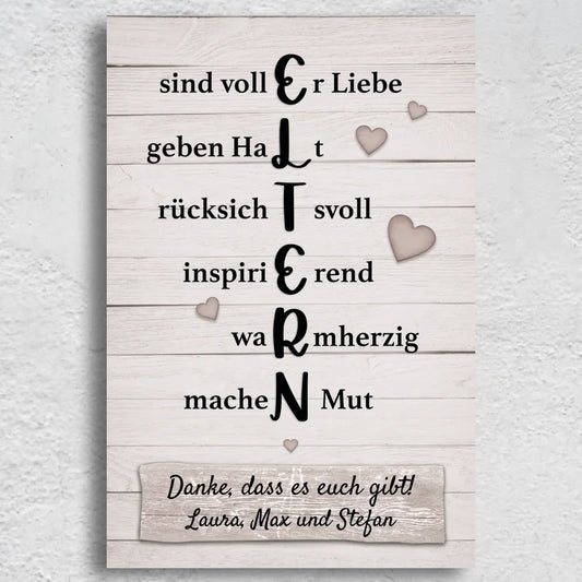 Ouders - Gepersonaliseerd Canvas 