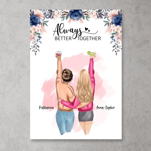 Best Friends Forever - Personalisiertes Poster