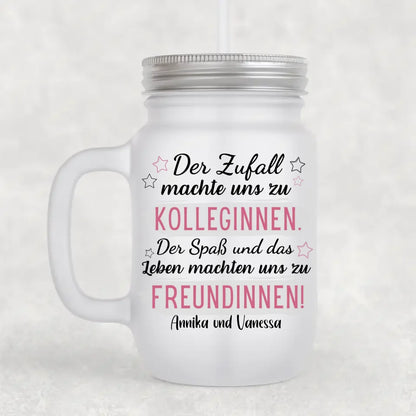 Van collega tot vriend - Gepersonaliseerd handvatglas 