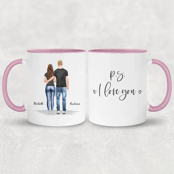 Stehendes Pärchen - Personalisierte Tasse