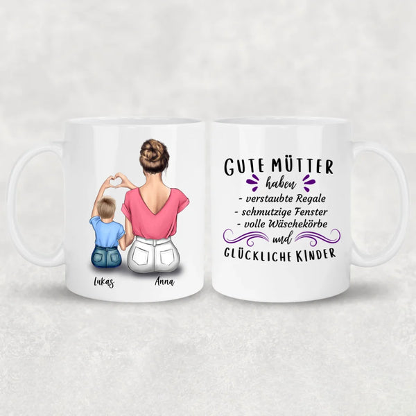 Mama & kleiner Sohn - Personalisierte Tasse