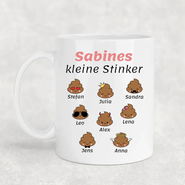 Mamas/Omas kleine Stinker - Personalisierte Tasse