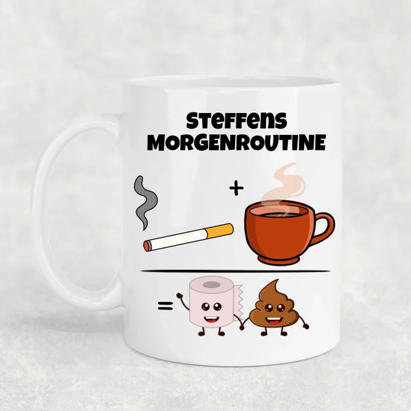 Morgenroutine - Personalisierte Tasse