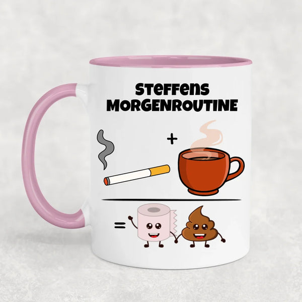 Morgenroutine - Personalisierte Tasse