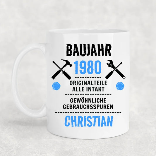 Bouwjaar met gewenste vintage - Gepersonaliseerde mok