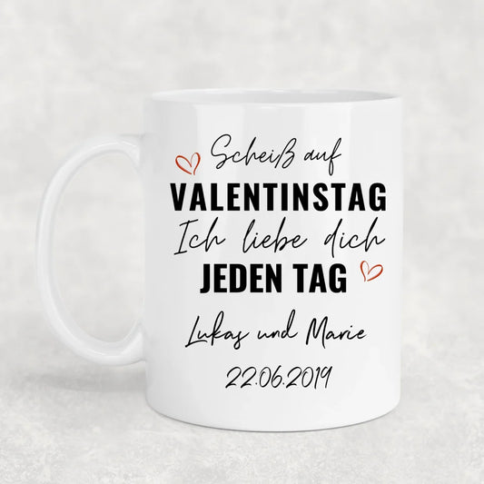 Valentijnsdag is kut! - Gepersonaliseerde mok