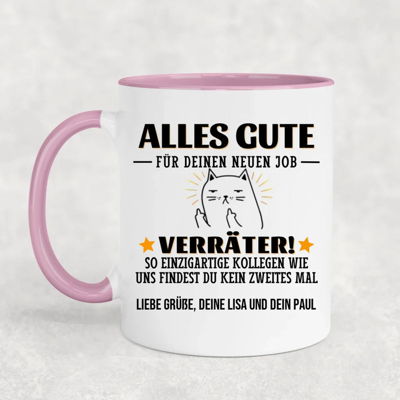 Alles Gute, Verräter! - Personalisierte Tasse