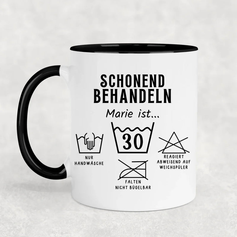 Schonend behandeln - Personalisierte Tasse