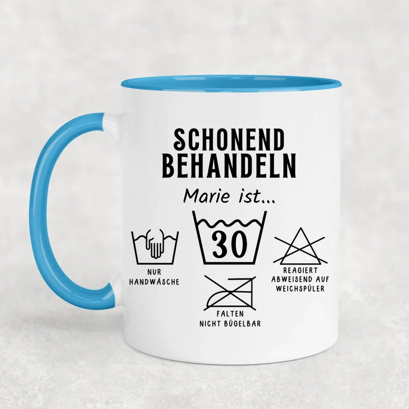 Schonend behandeln - Personalisierte Tasse