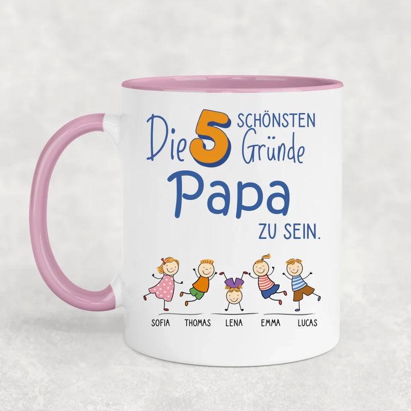 Die schönsten Gründe - Personalisierte Tasse
