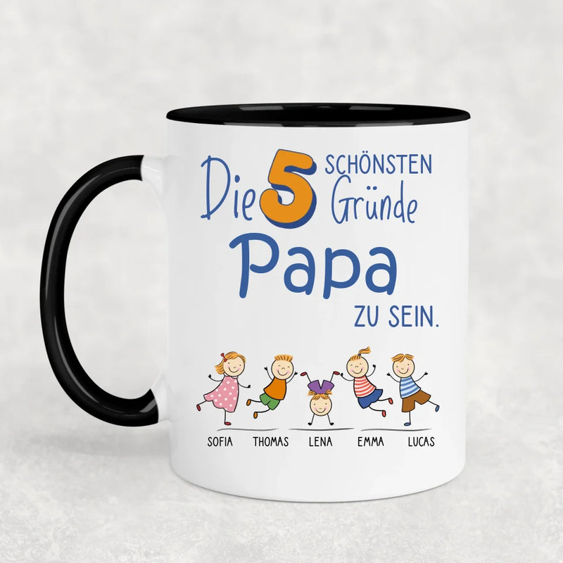 Die schönsten Gründe - Personalisierte Tasse