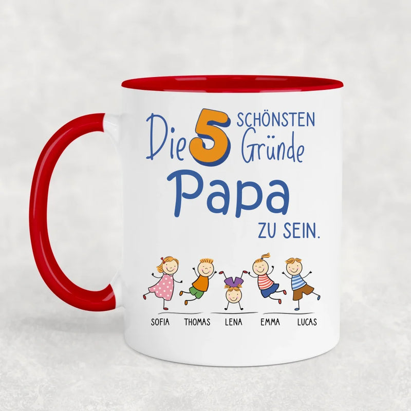 Die schönsten Gründe - Personalisierte Tasse