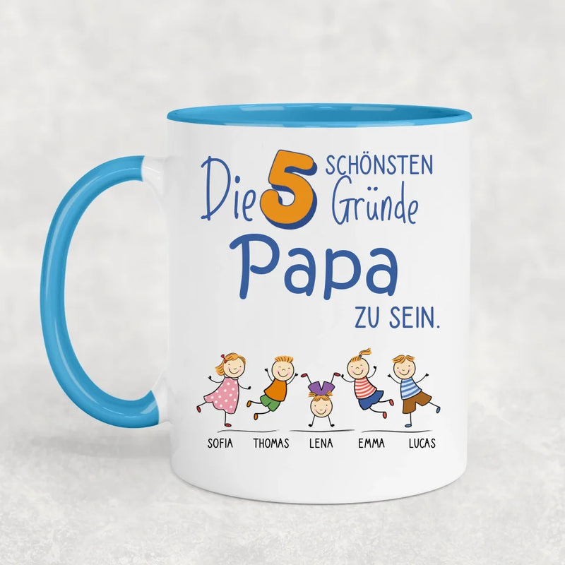 Die schönsten Gründe - Personalisierte Tasse