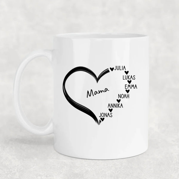 Lieblingsherz - Personalisierte Tasse