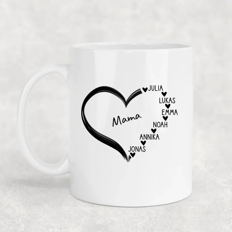 Lieblingsherz - Personalisierte Tasse