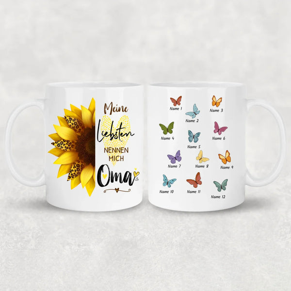 Sonnenblume - Personalisierte Tasse