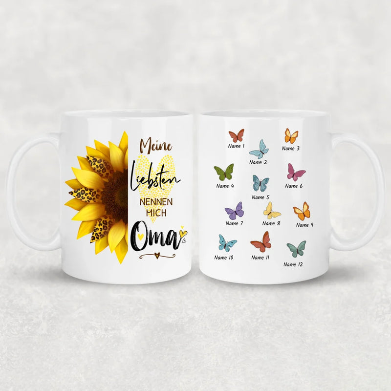 Sonnenblume - Personalisierte Tasse