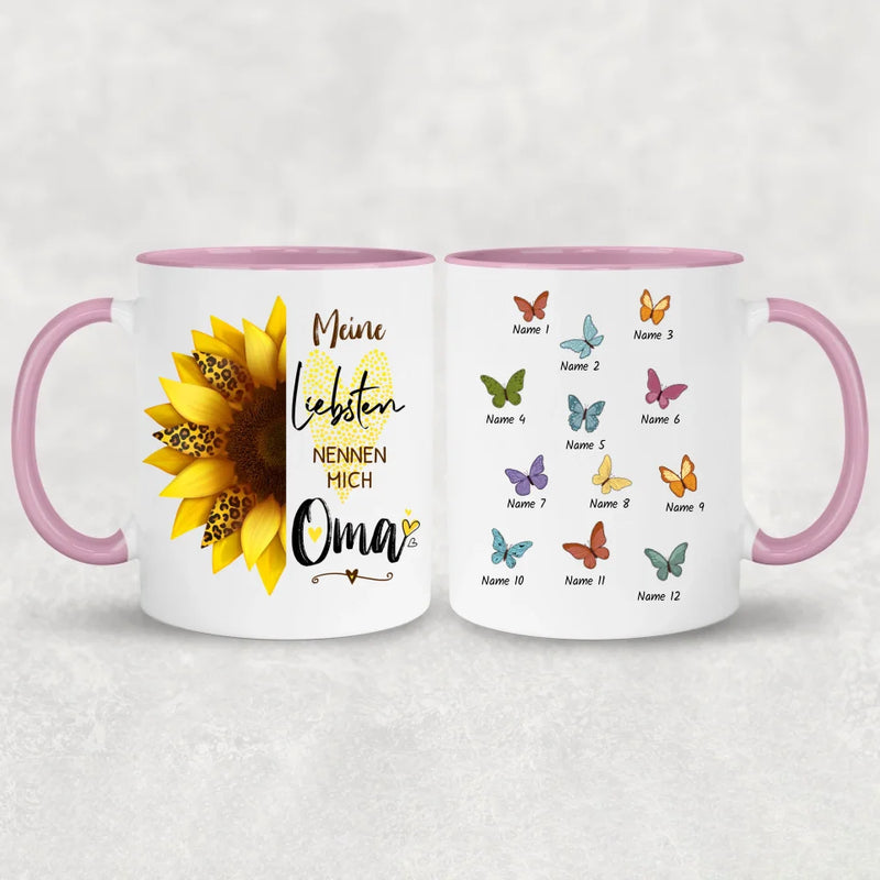 Sonnenblume - Personalisierte Tasse