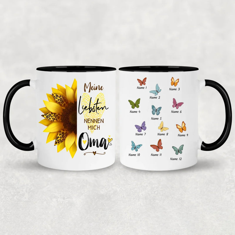 Sonnenblume - Personalisierte Tasse