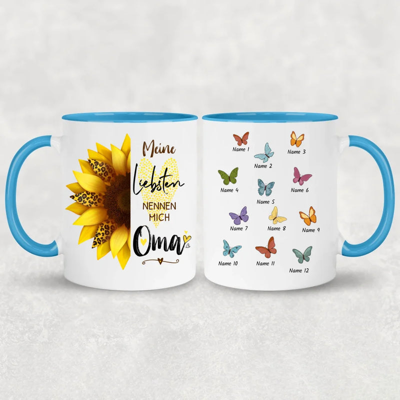 Sonnenblume - Personalisierte Tasse