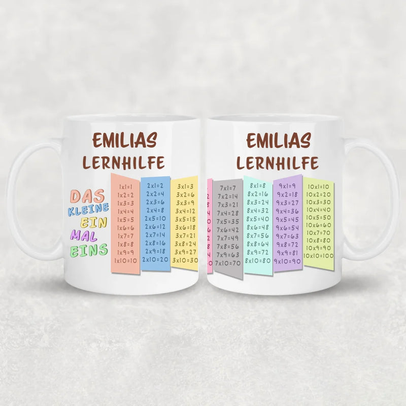Ein mal eins - Personalisierte Tasse