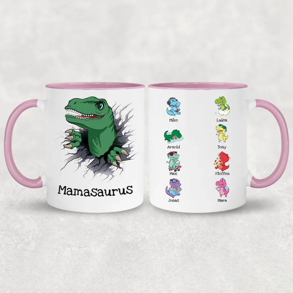 Dino-Familie - Personalisierte Tasse