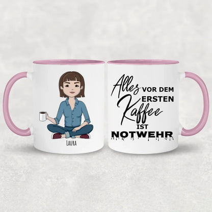 Eerste koffie - Gepersonaliseerde mok