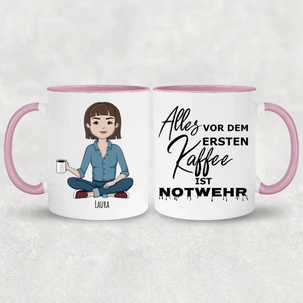 Erstmal Kaffee - Personalisierte Tasse