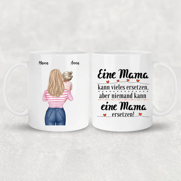 Mama mit 1-4 Kindern - Personalisierte Tasse