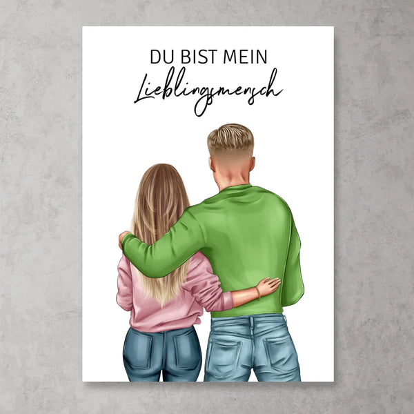 Pärchen (Mann & Frau) - Personalisiertes Poster