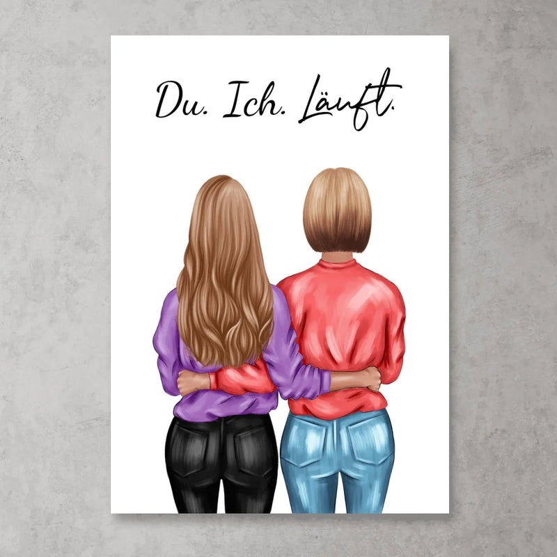 Pärchen (Frau & Frau) - Personalisiertes Poster