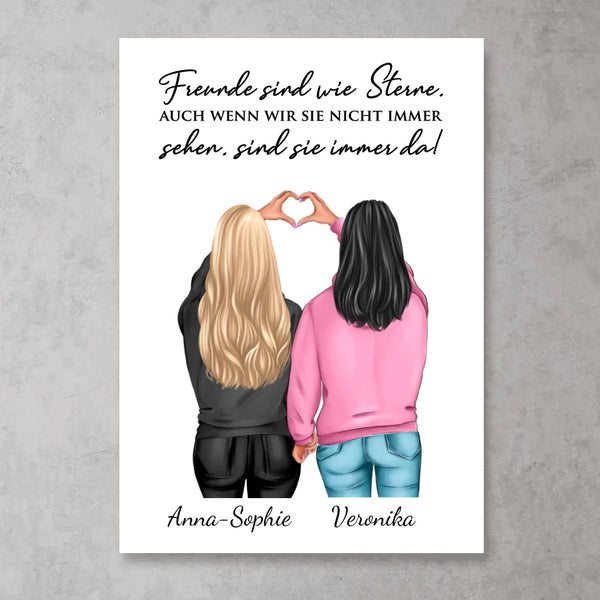 Winter Besties - Personalisiertes Poster