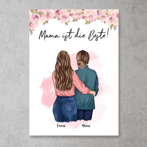 Mama ist die Beste! - Personalisiertes Poster