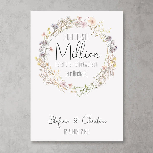 Erste Million - Personalisiertes Poster