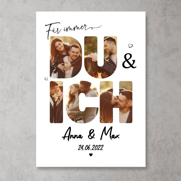 Du & Ich - Personalisiertes Poster