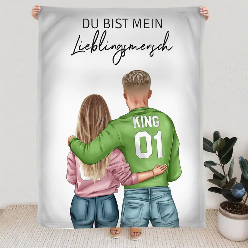 Pärchen - Personalisierte Decke