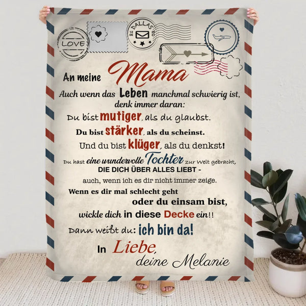 An meine Mama - Personalisierte Decke