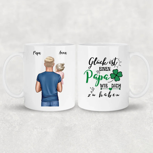 Papa mit 1-4 Kindern - Personalisierte Tasse