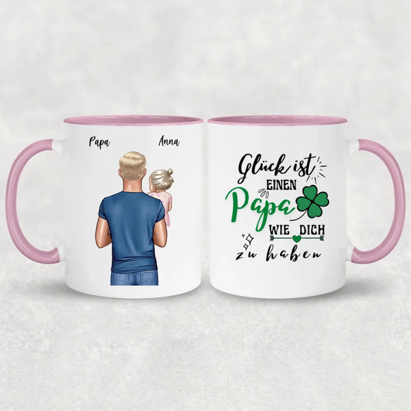 Papa mit 1-4 Kindern - Personalisierte Tasse