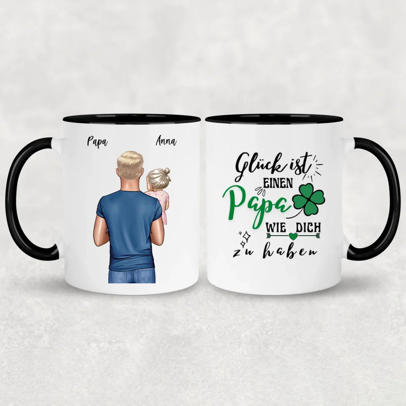 Papa mit 1-4 Kindern - Personalisierte Tasse