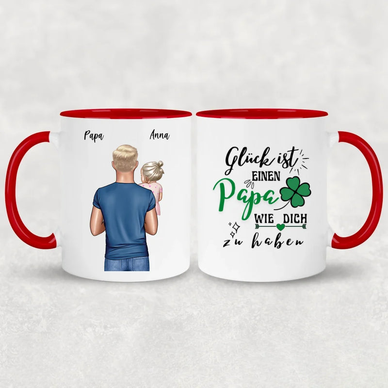 Papa mit 1-4 Kindern - Personalisierte Tasse