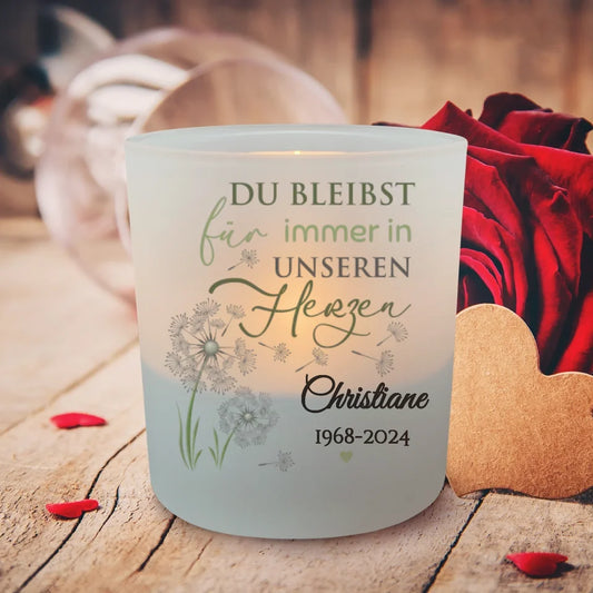 In ons hart - Gepersonaliseerd theelichtje
