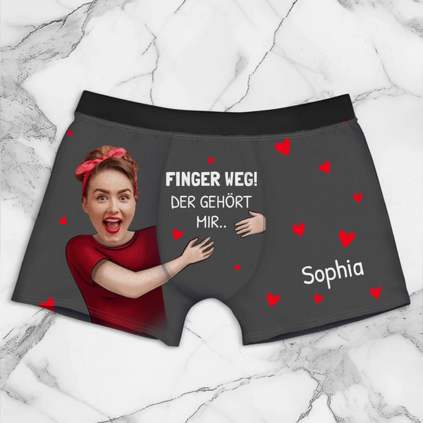 Finger weg! - Personalisierte Boxershorts