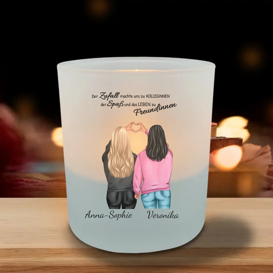 Winter Besties - Gepersonaliseerde theelichthouder 
