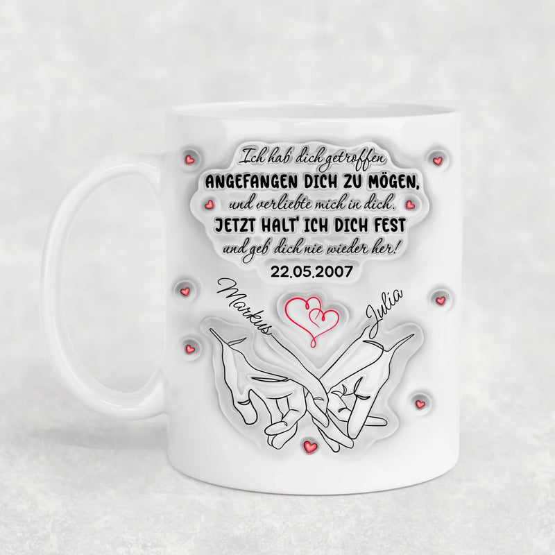 Liebesgeschichte - Personalisierte Tasse